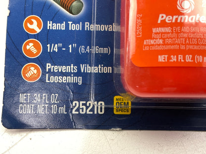 Permatex 25210 High Strength Removable Orange ThreadLocker 10ml (Pack Of 1)