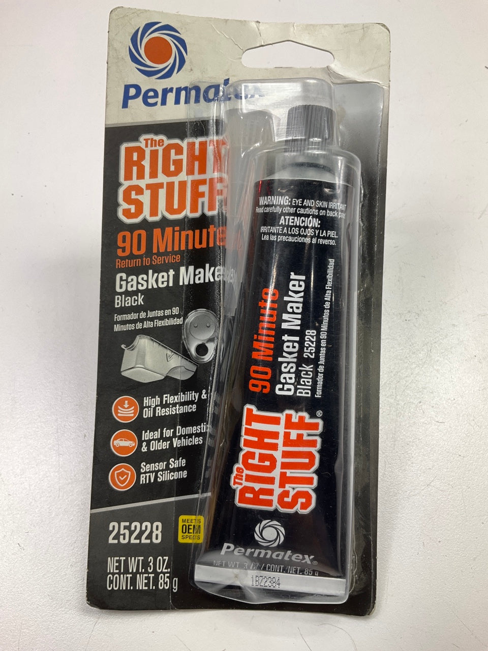 Permatex 25228 90 Minute Black Gasket Maker - The Right Stuff 3oz. Tube