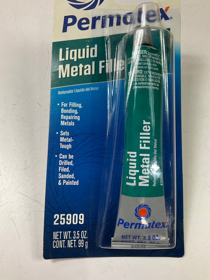 Permatex 25909 Liquid Metal Filler Metal Repair Compound 3.5oz