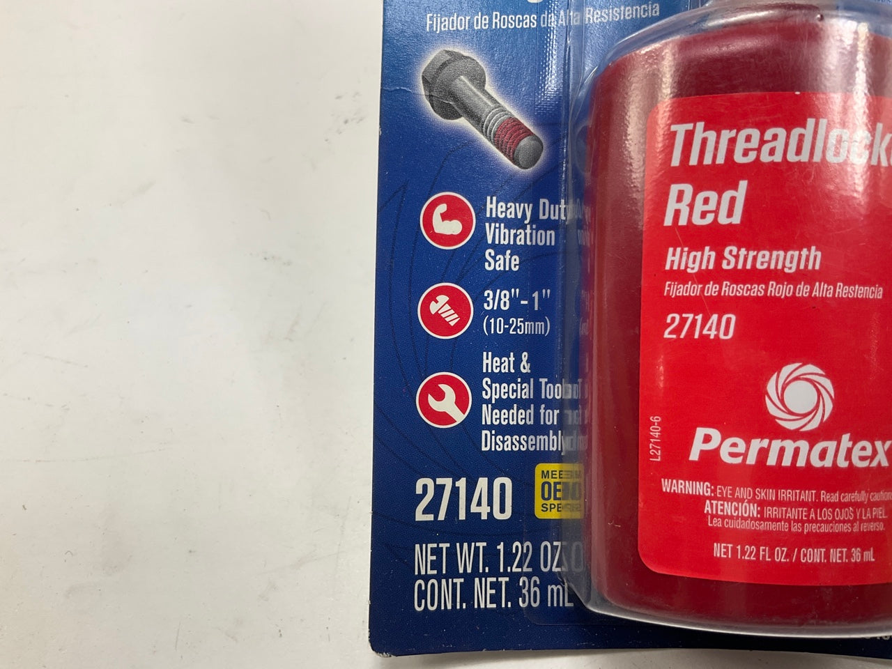 (2) Permatex 27140 Threadlocker Red High Strength 1.22oz Heavy Duty