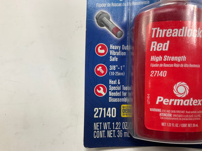 (2) Permatex 27140 Threadlocker Red High Strength 1.22oz Heavy Duty