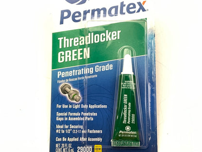 Permatex 29000 Threadlocker Green Penetrating Grade 6mL Thread Locker