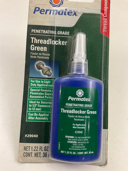 Permatex 29040 Penetrating Grade Threadlocker Green, 1.22 Fl Oz