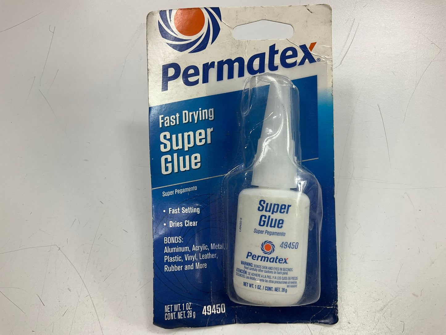 Permatex 49450 Super Glue: Fast Setting, Dries Clear, 1 Oz