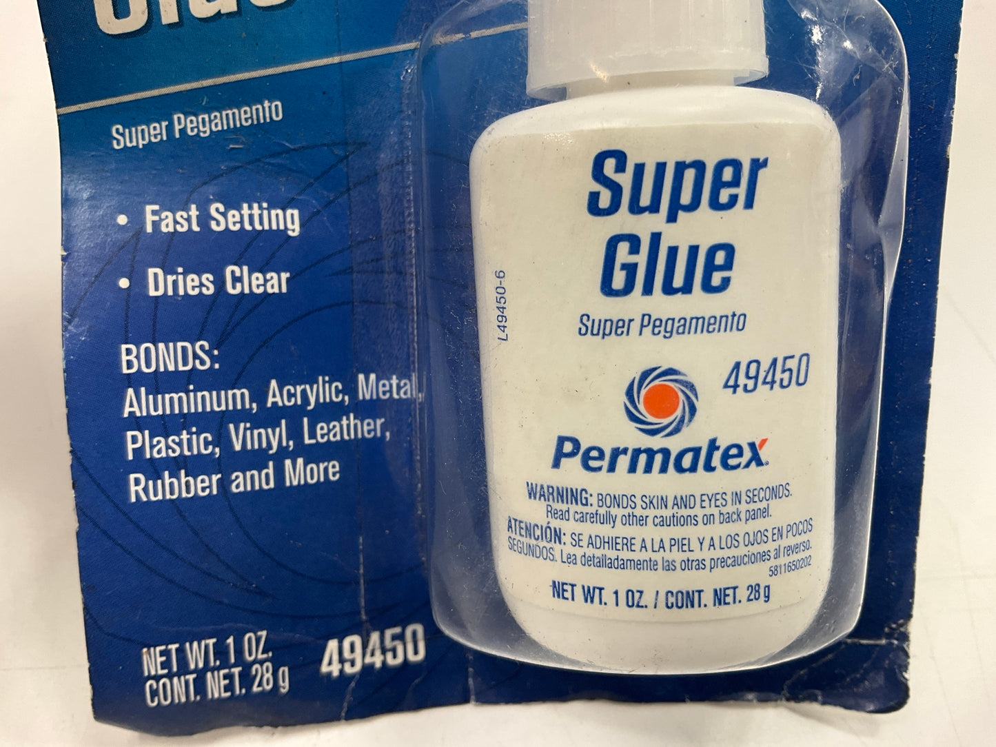 Permatex 49450 Super Glue: Fast Setting, Dries Clear, 1 Oz