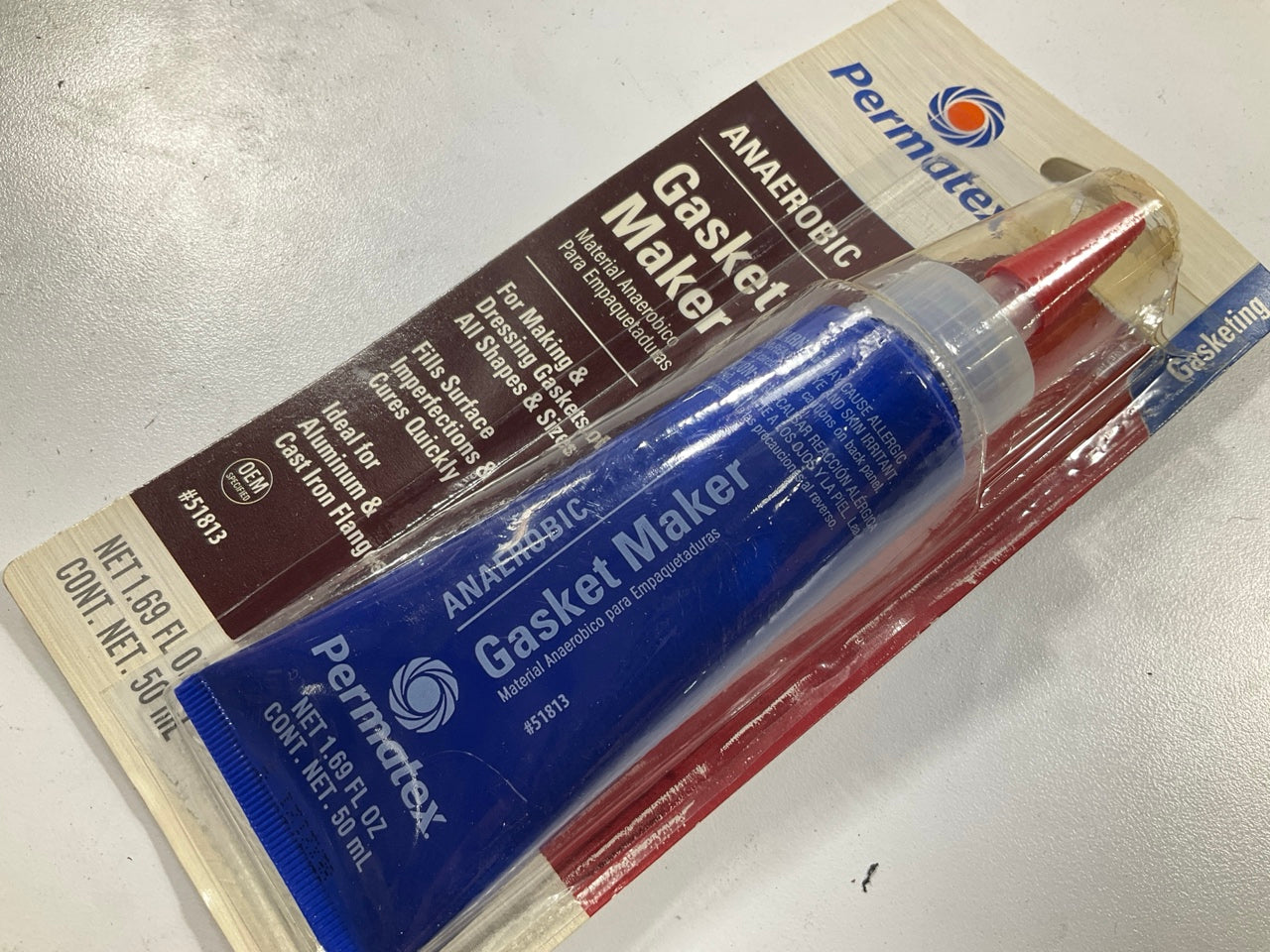 Permatex 51813 Anaerobic Gasket Maker Quick Cure Red Gel, 50mL Tube Pack Of 1