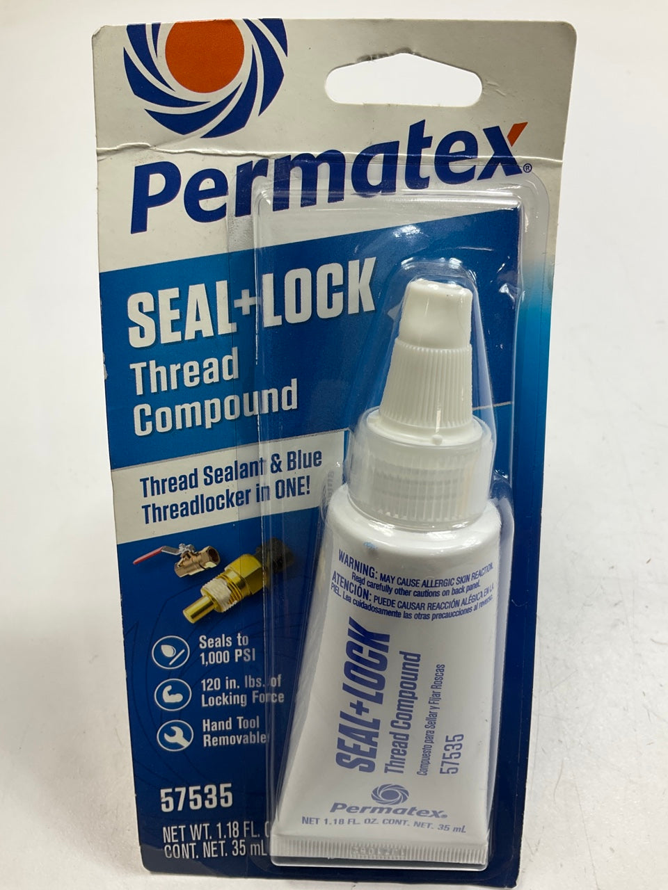 Permatex 57535 35 Ml Seal And Lock Thread Compound, 1.26 Fl. Oz