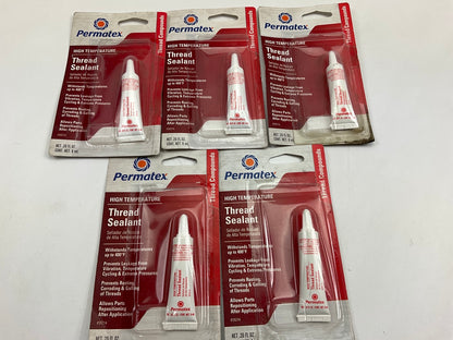 (5) Permatex 59214 High Temperature Thread Sealant, 6 Ml Tube
