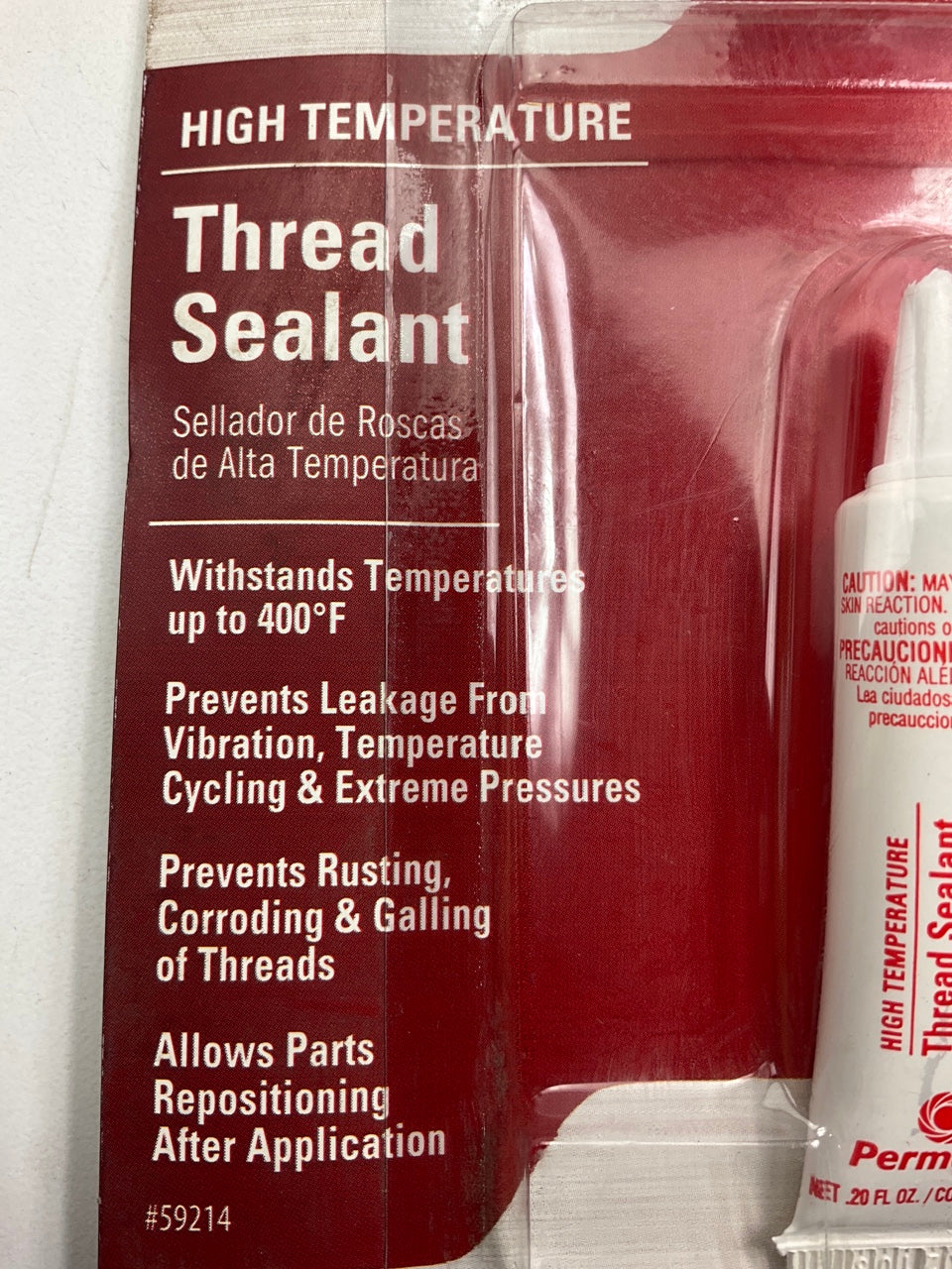 (5) Permatex 59214 High Temperature Thread Sealant, 6 Ml Tube