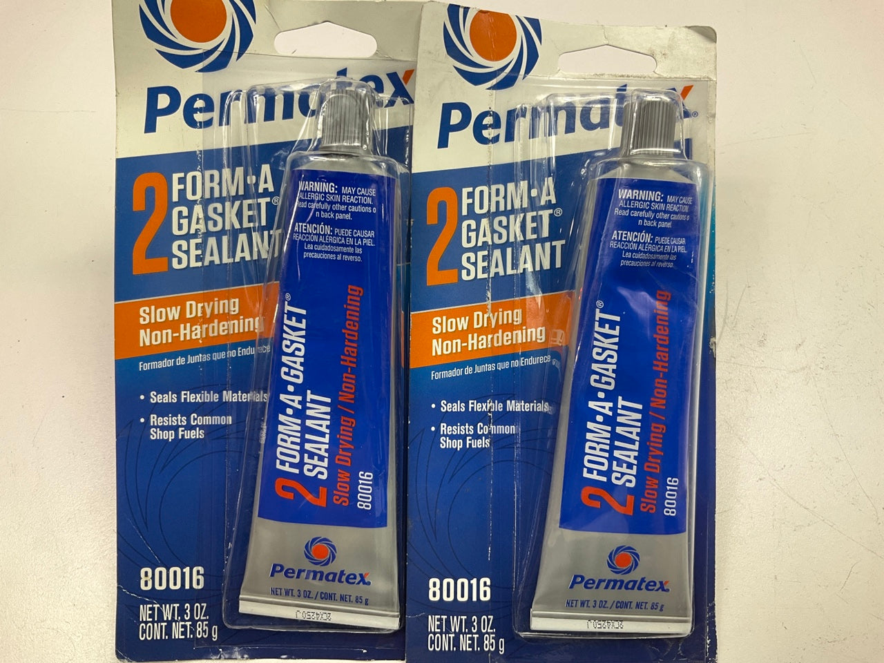 (2) Permatex 80016 Form-A-Gasket Non-Hardening No. 2 Sealant Sellador - 3oz Tube