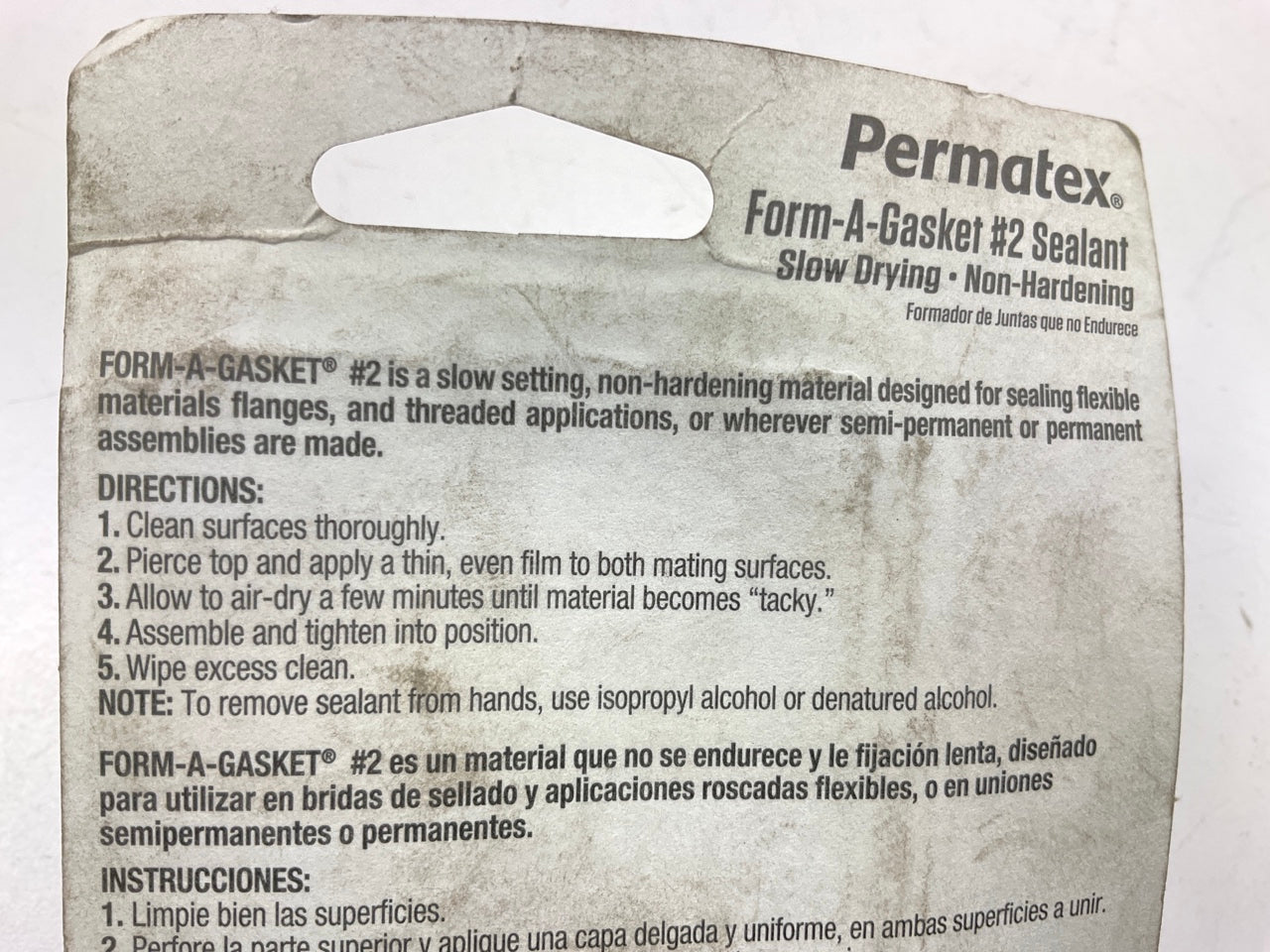 (2) Permatex 80016 Form-A-Gasket Non-Hardening No. 2 Sealant Sellador - 3oz Tube