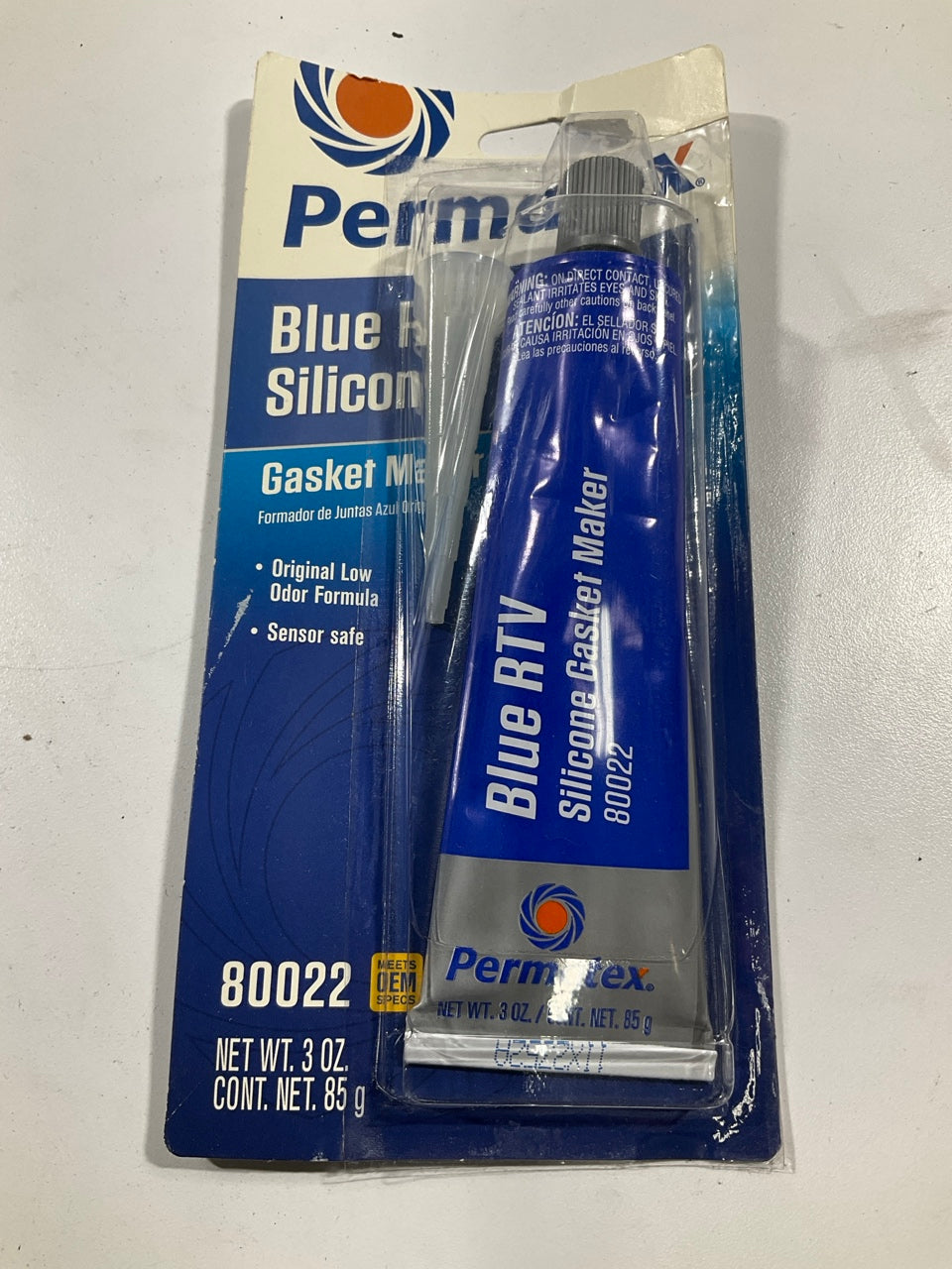 Permatex 80022 BLUE RTV Sensor-Safe Silicone Gasket Maker Sealer, 3 OZ