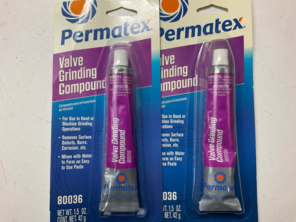 (2) Permatex 80036 Valve Grinding Lapping Compound Paste Tubes, 1.5oz Each