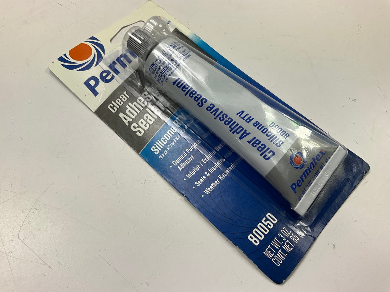 Permatex 80050 Clear RTV Silicone Adhesive Sealant 3oz Tube General Purpose