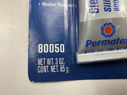 Permatex 80050 Clear RTV Silicone Adhesive Sealant 3oz Tube General Purpose