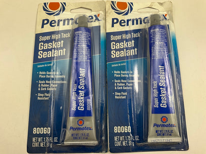 (2) Permatex 80060 Super High Tack Gasket Sealant, 1.75 Oz