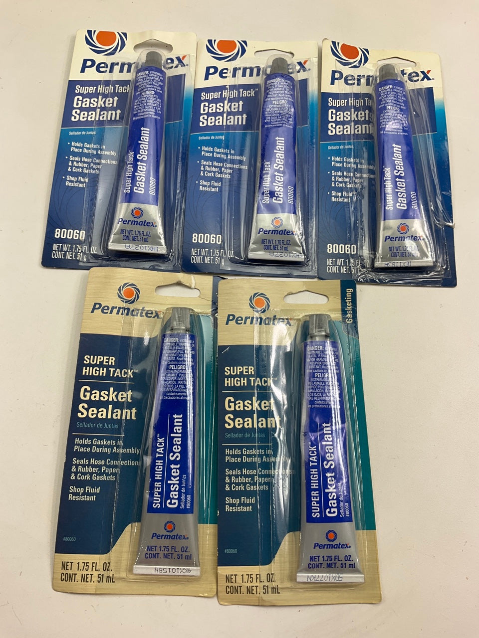 (5) Permatex 80060 Super High Tack Gasket Sealant, 1.75 Oz