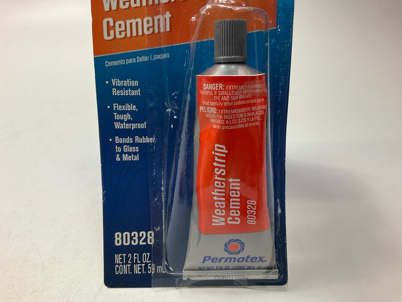 Permatex 80328 High Strength Weatherstrip Adhesive Cement Liquid, 2 Fl Oz