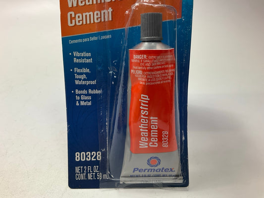 Permatex 80328 High Strength Weatherstrip Adhesive Cement Liquid, 2 Fl Oz