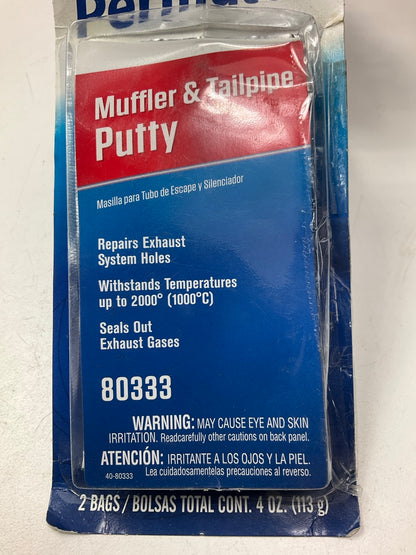 Permatex 80333 Muffler & Exhaust Tailpipe Repair Putty,  4oz (2 Bags)
