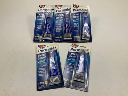 (5) Permatex 80631 Thread Sealant General Purpose With PTFE