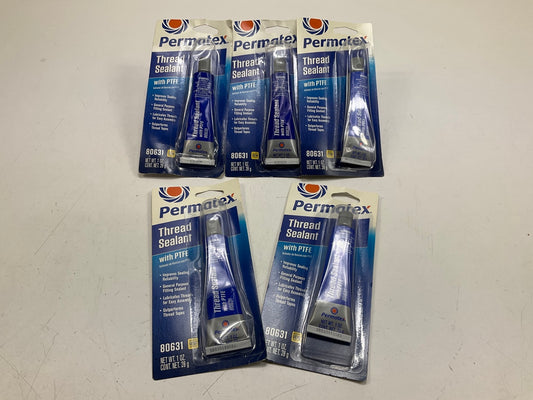 (5) Permatex 80631 Thread Sealant General Purpose With PTFE