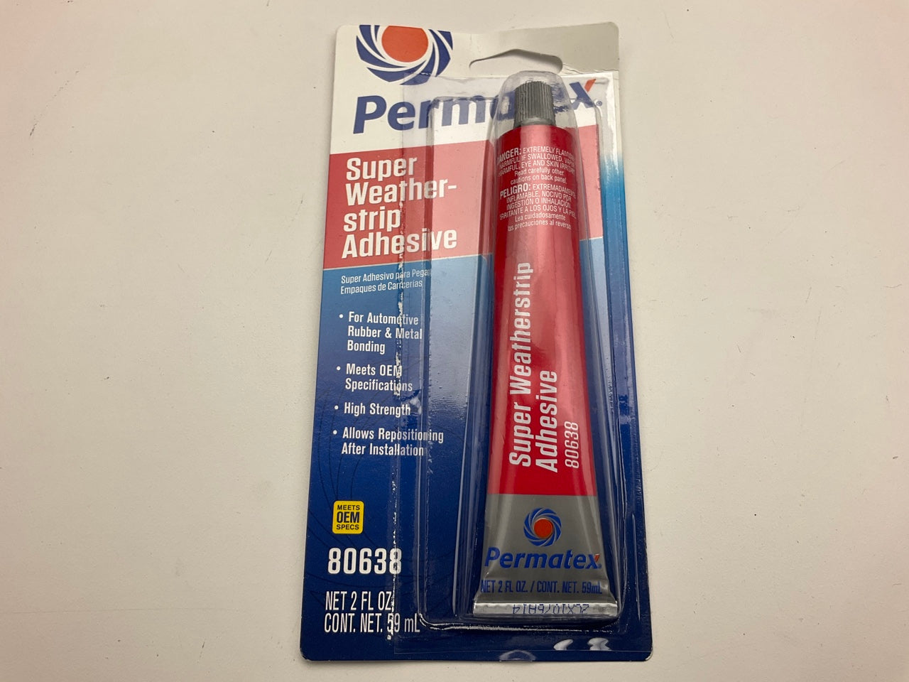 (5) Permatex 80638 Super Weatherstrip Adhesive, 2oz. Tube