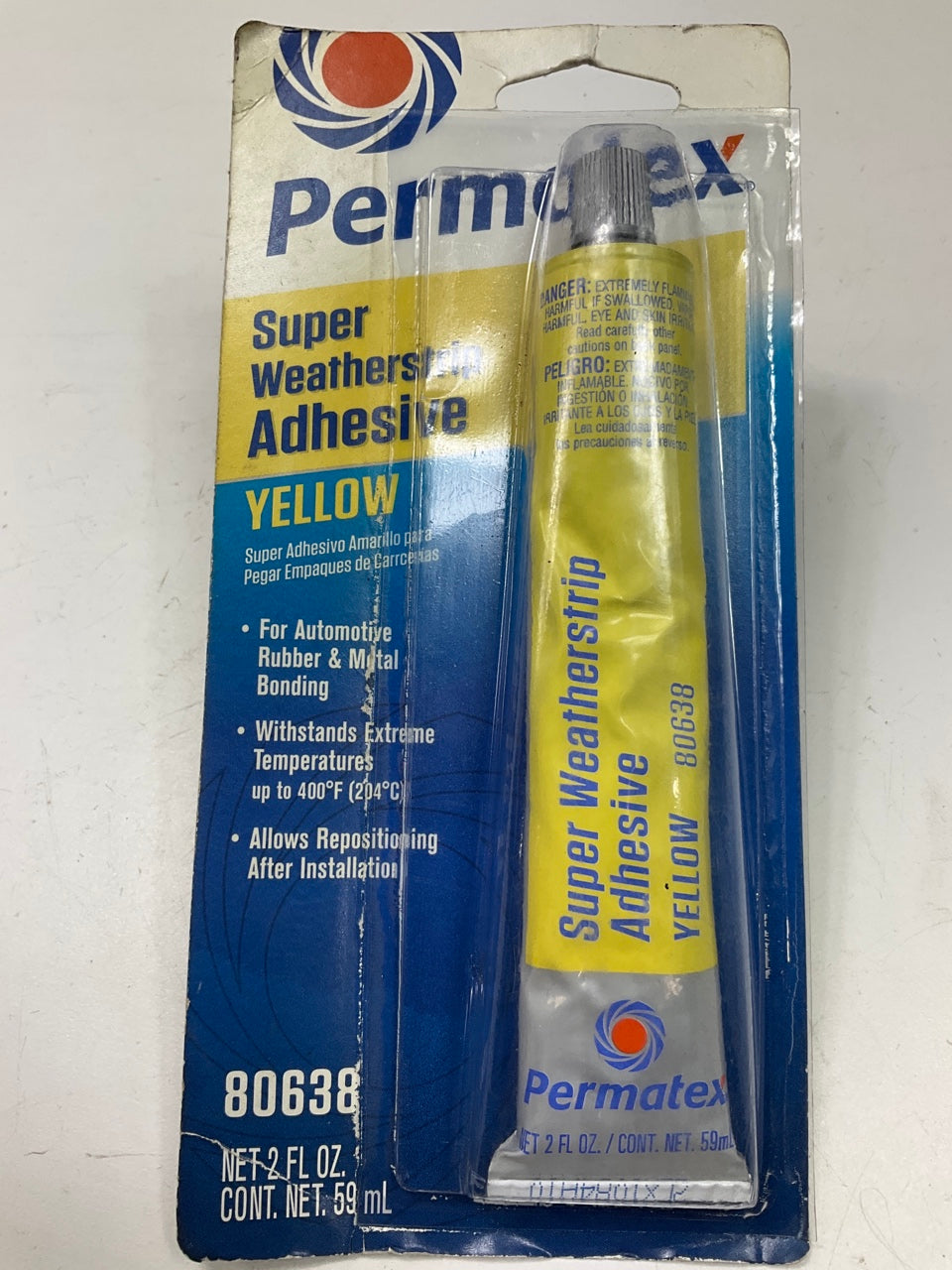 Permatex 80638 Yellow Weather Strip Adhesive Super Weatherstrip Adhesive, 2oz