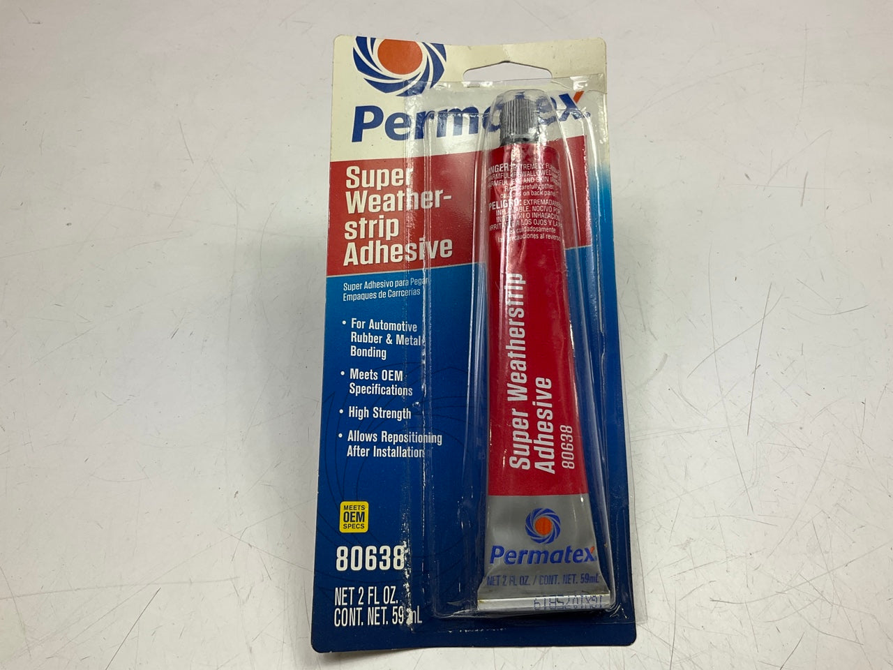Permatex 80638 Super Weatherstrip Adhesive, 2oz. Tube