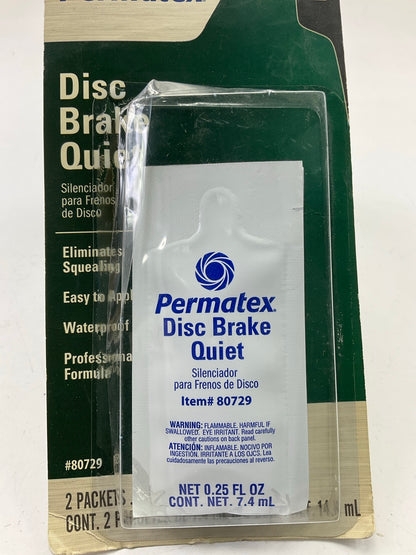 (10) Permatex 80729 Disc Brake Quiet Paste - Stops Brake Squeal - .25 Oz Each