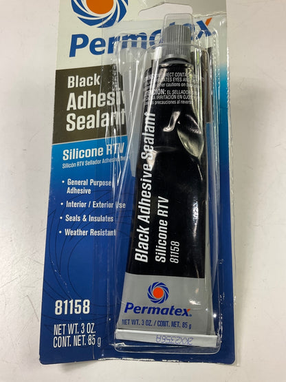 Permatex 81158 Black RTV Silicone Adhesive Sealant Gasket Maker 3 Oz