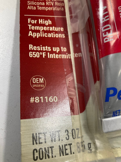 Permatex 81160 High Temperature Red RTV Silicone Gasket Maker - 3oz Tube