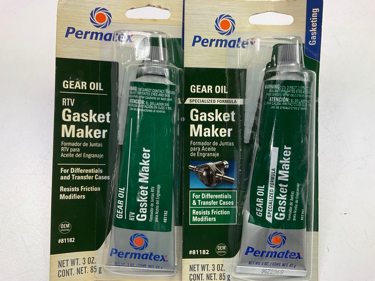 (2) Permatex 81182 Gear Oil RTV Gasket Making Compound 3 Oz