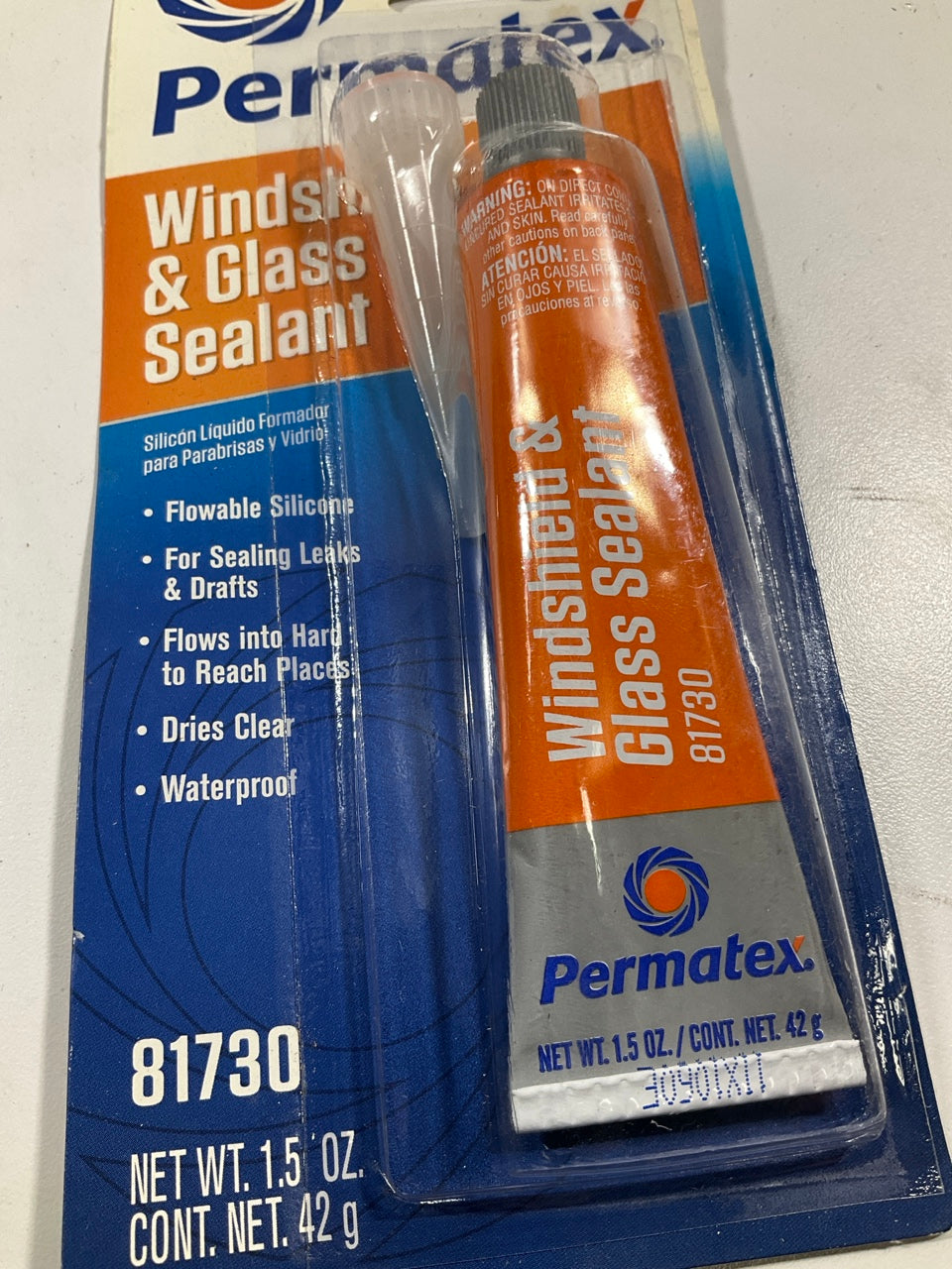 Permatex 81730 Flowable Silicone Windshield And Glass Sealer 1.5 Oz.