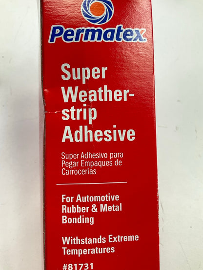 (2) Permatex 81731 5oz Super Weatherstrip Adhesive Automotive Rubber Metal Bond