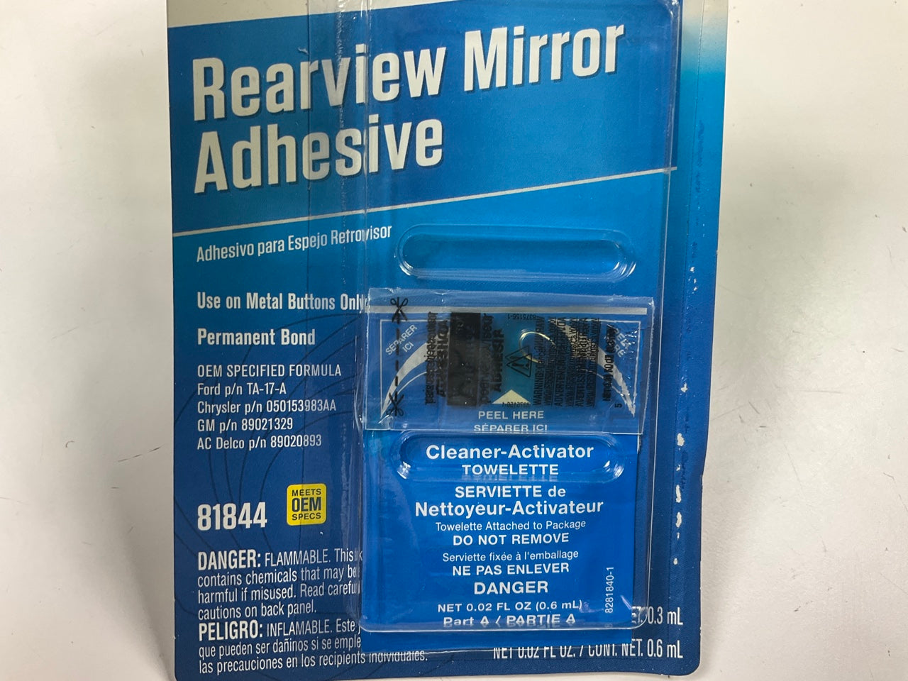 (10) Permatex 81844 Professional Strength Rear View Mirror Adhesive 3oz