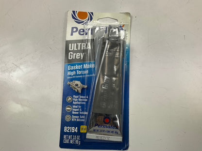 Permatex 82194 Ultra Grey Rigid High-Torque RTV Silicone Gasket Maker, 3.5 Oz.