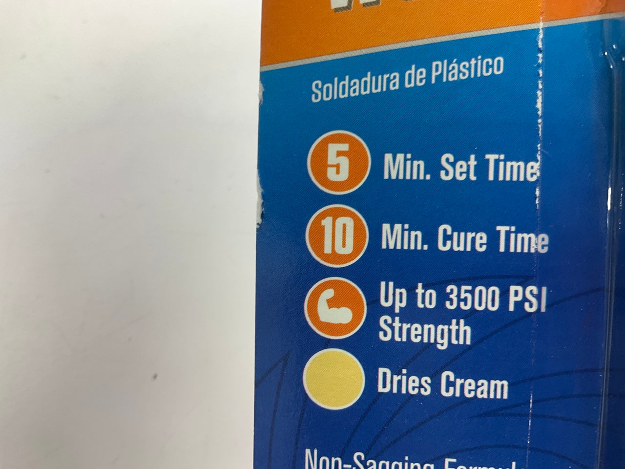 5 / PACK - Permatex 84115 5-Minute Plastic Weld Adhesive, 0.84 Oz., Cream