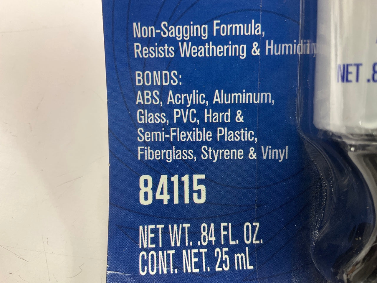 5 / PACK - Permatex 84115 5-Minute Plastic Weld Adhesive, 0.84 Oz., Cream