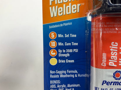 Permatex 84115 Plastic Welder Cream 5-Minute Plastic Weld Adhesive 0.84 Oz