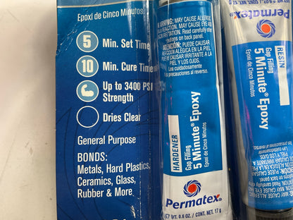 PERMATEX 84201 5 Minute General Purpose Epoxy - Clear .6 Oz Dual Tubes