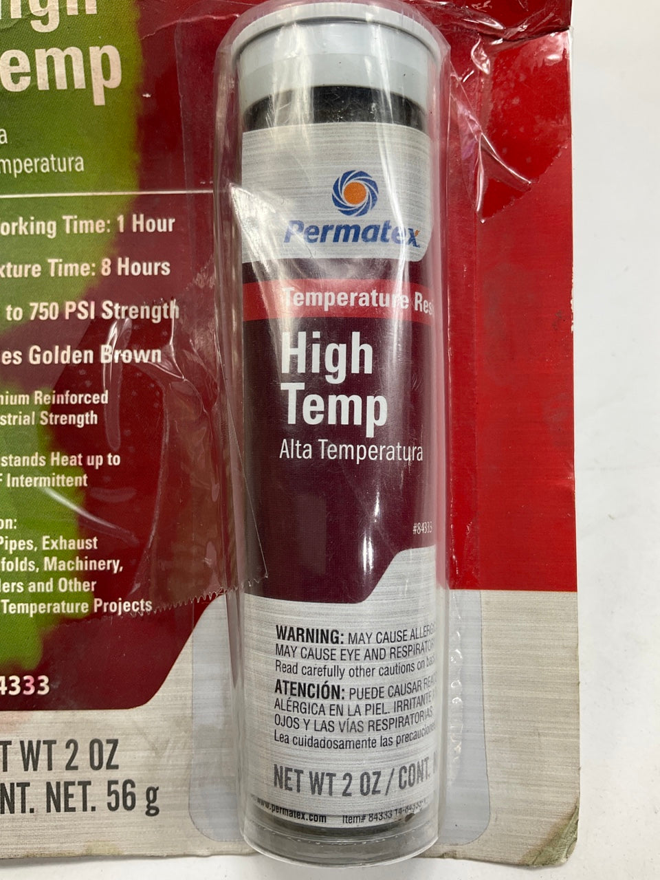 Permatex 84333 High Temp Epoxy Stick 2 Oz, Industrial Strength