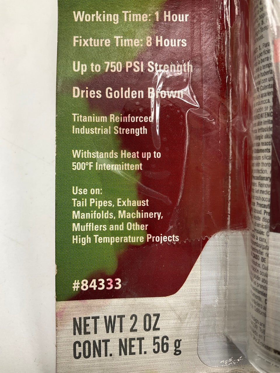 Permatex 84333 High Temp Epoxy Stick 2 Oz, Industrial Strength