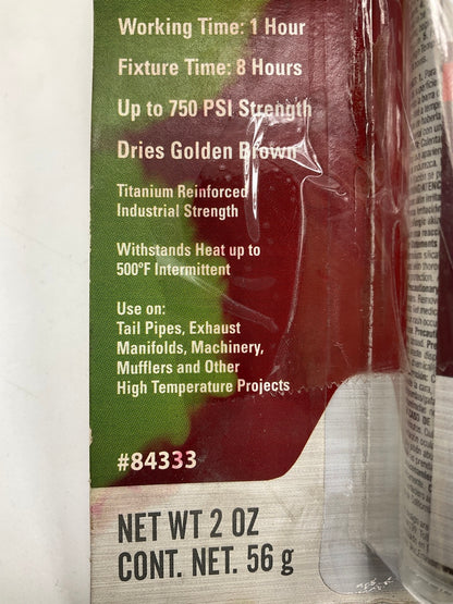 Permatex 84333 High Temp Epoxy Stick 2 Oz, Industrial Strength