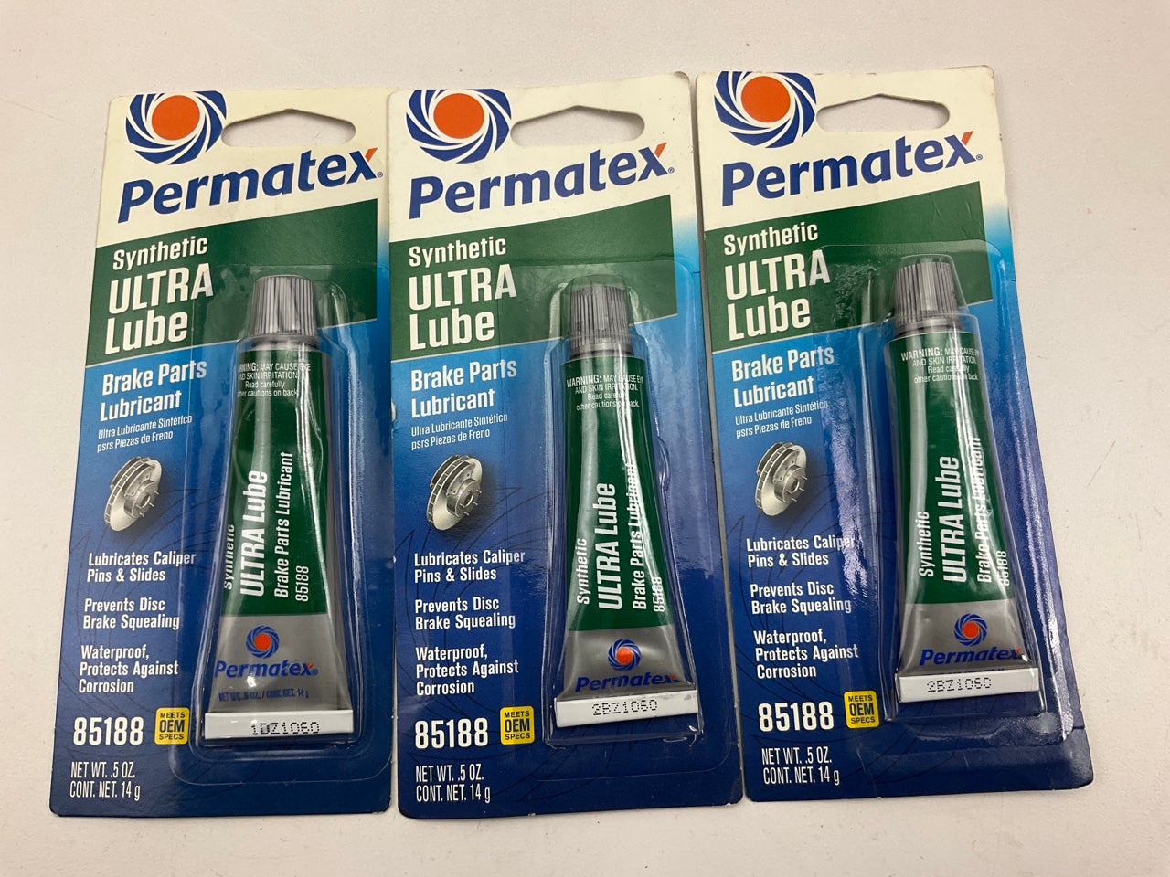 (3) Permatex 85188 Ultra Disc Brake Caliper Lube 0.5 Oz