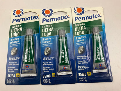 (3) Permatex 85188 Ultra Disc Brake Caliper Lube 0.5 Oz