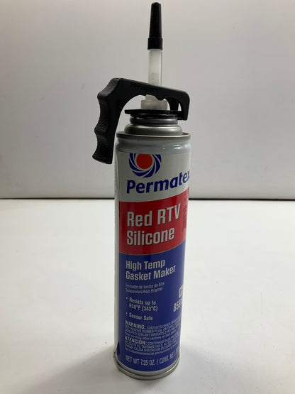 Permatex 85915 Hi-Temp Red RTV Silicone Gasket Maker, 7.25 Oz