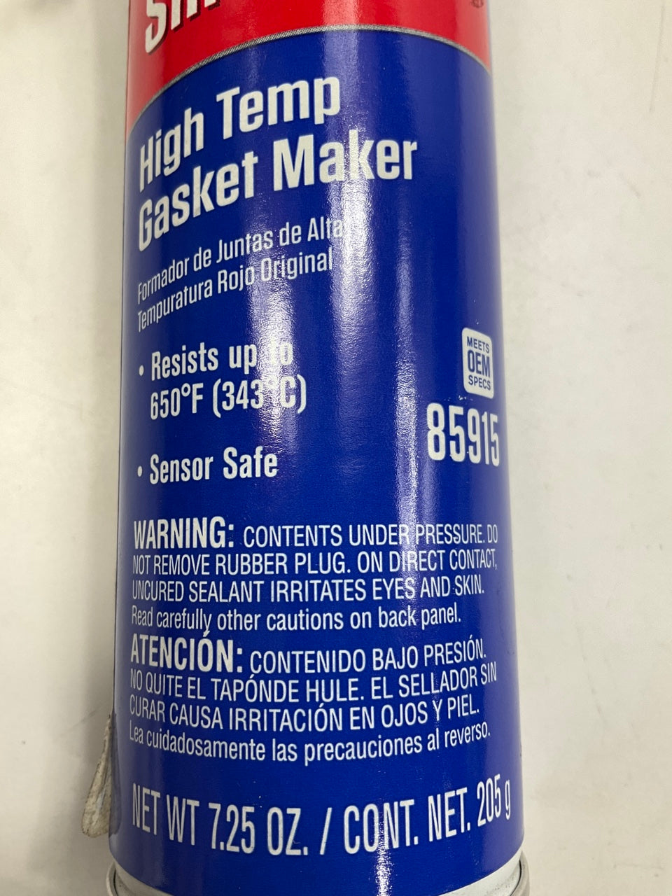 Permatex 85915 Hi-Temp Red RTV Silicone Gasket Maker, 7.25 Oz