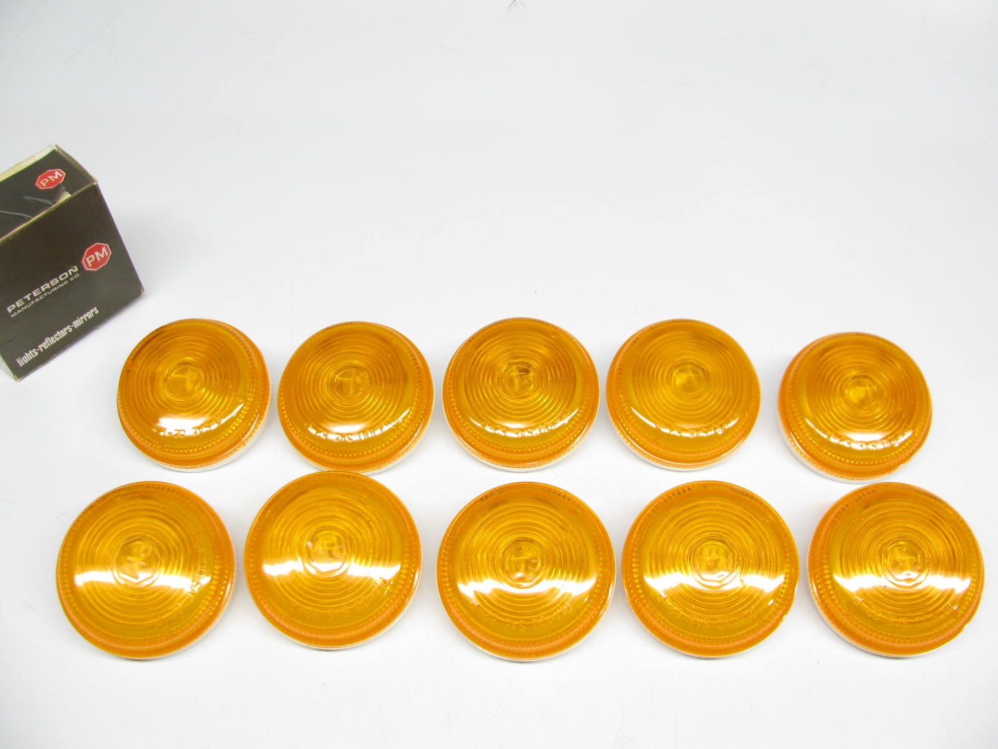 (10) Peterson Manufacturing 101A Round Amber Side Marker Clearance Lamp Lights