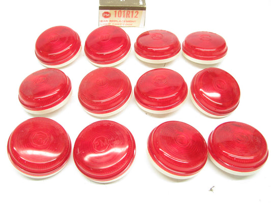 (12) RED Round Side Marker Clearance Lights Peterson Manufacturing